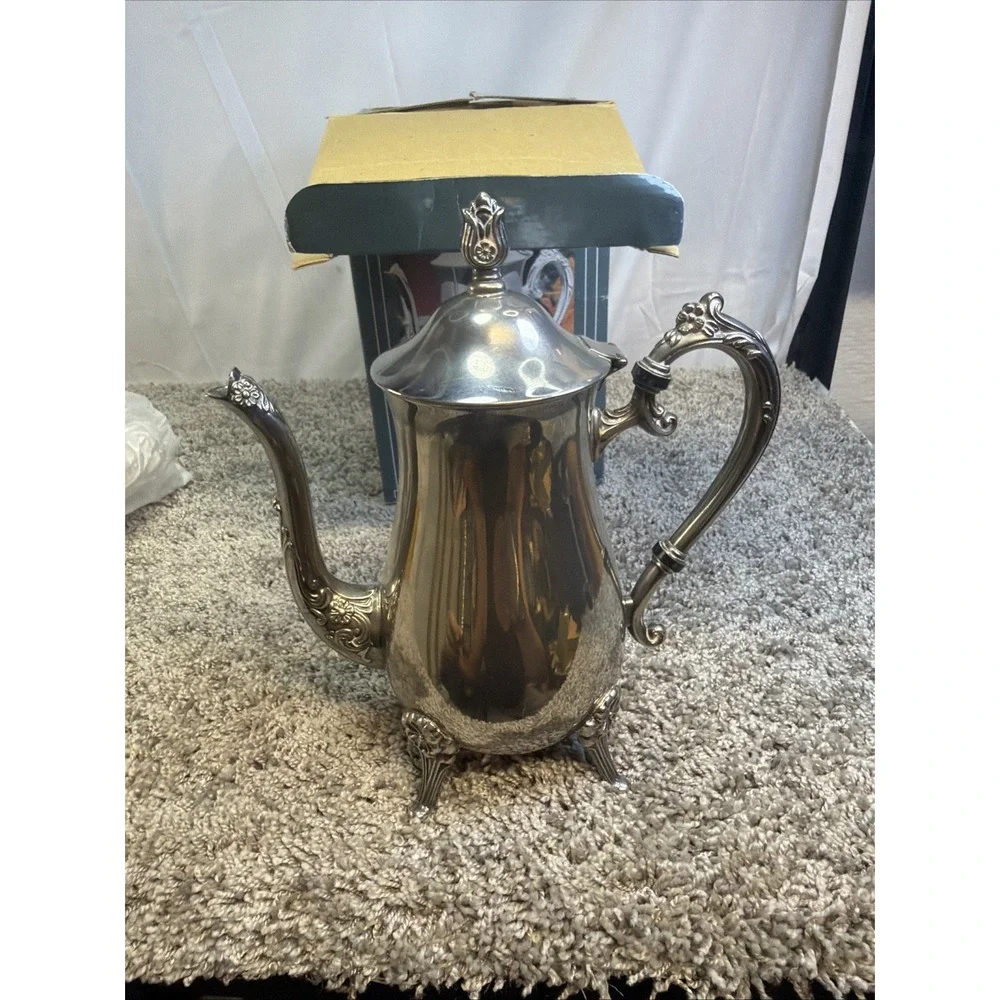 WM. Rogers & Son Silverplate Coffee Pot Post-1940 with Original Box